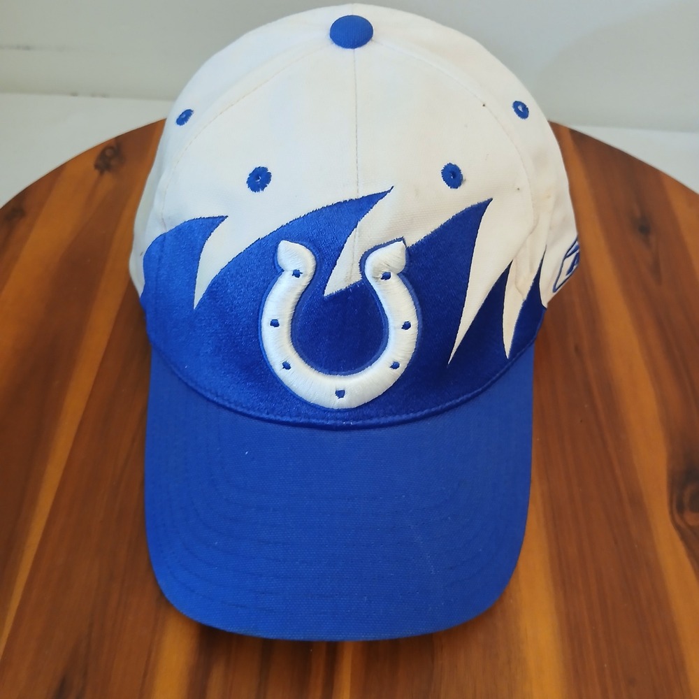 Vintage Indianapolis Colts Hat Cap White Shark Tooth Reebok Strapback NFL